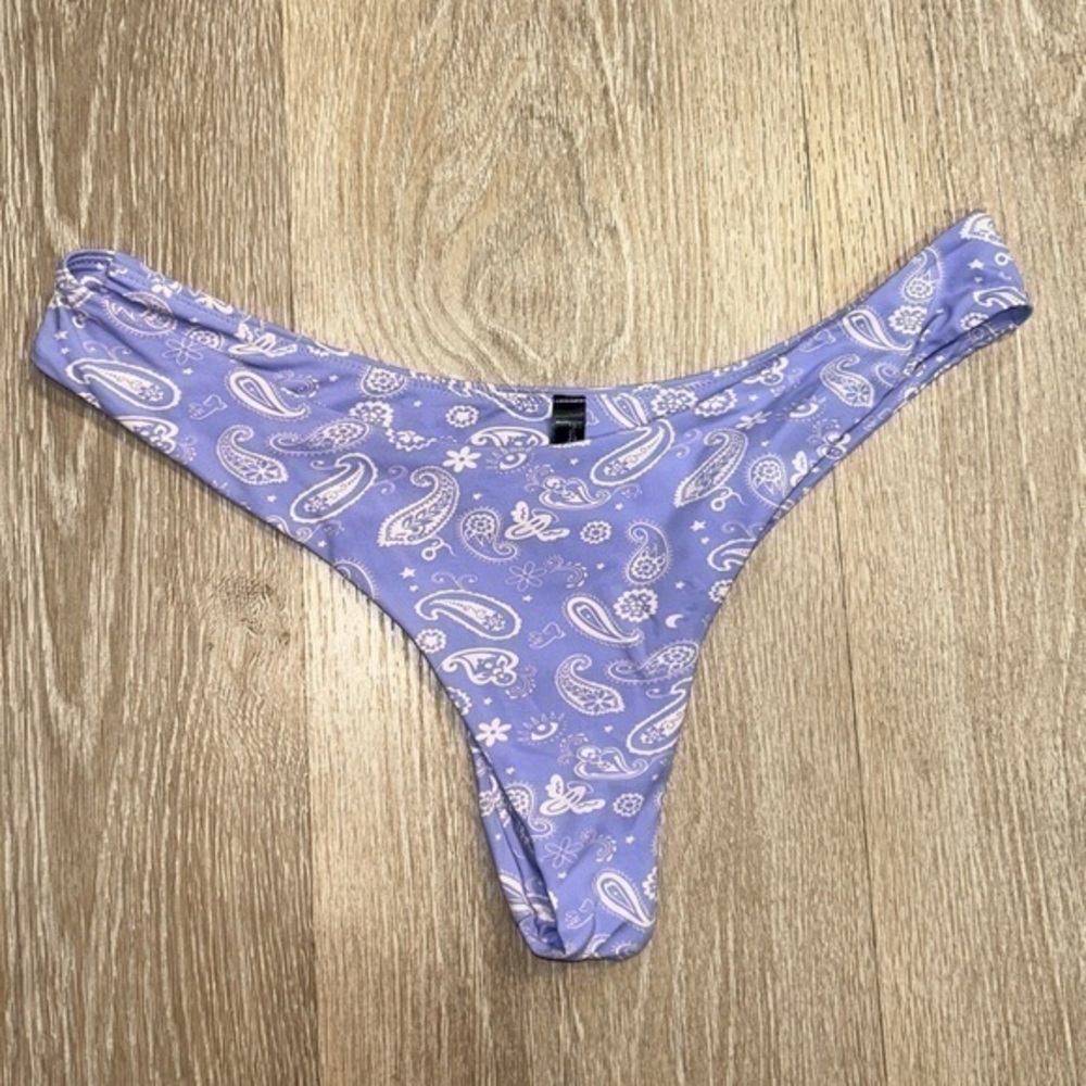 UO Out from under purple paisley bikini bottoms